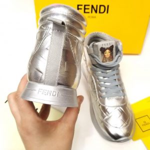 Кроссовки женские Fendi Prints On Silver