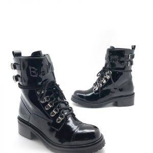 Ботинки женские Balmain Patent Leather Ranger Ankle Boots