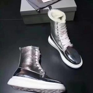 Ботинки женские Alexander McQueen Silver White