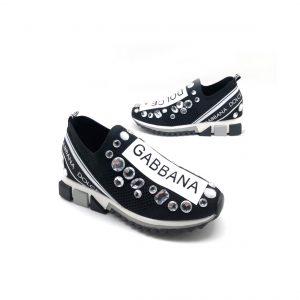Кроссовки женские Dolce & Gabbana SORRENTO Black with Pebbles